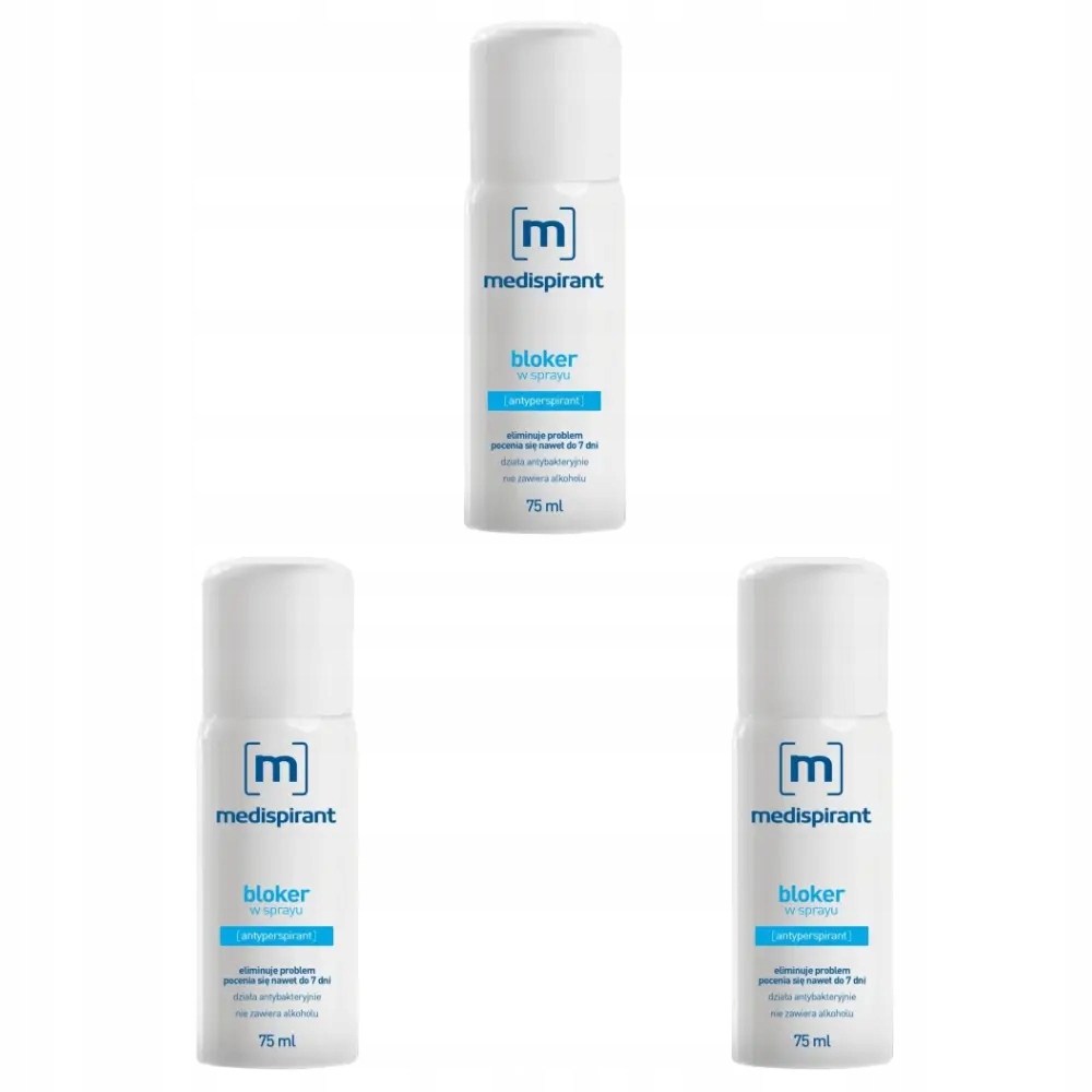 3x Medispirant bloker w sprayu, 75 ml