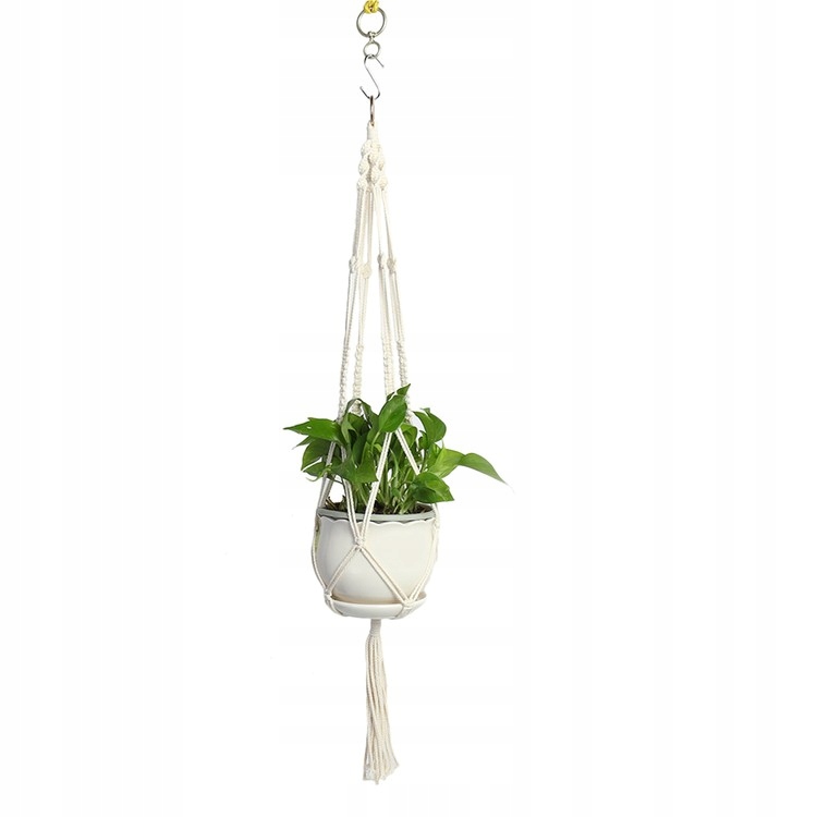 

Kwietnik wiszący 105cm makrama Boho fi 20cm