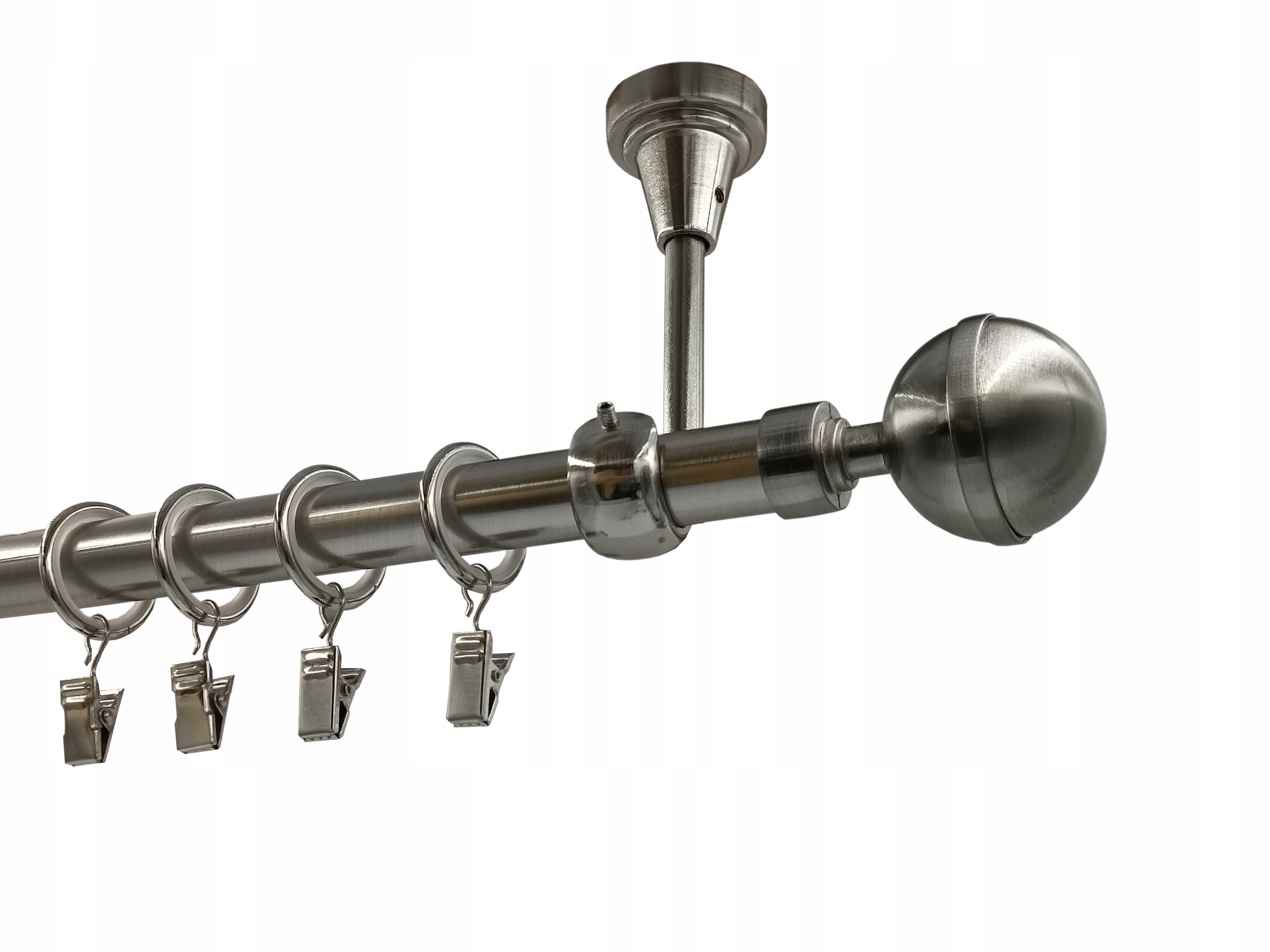 Garnýž Metal Strop 19mm MIX výběr Koncovek Nikl 160cm galvanizovaný