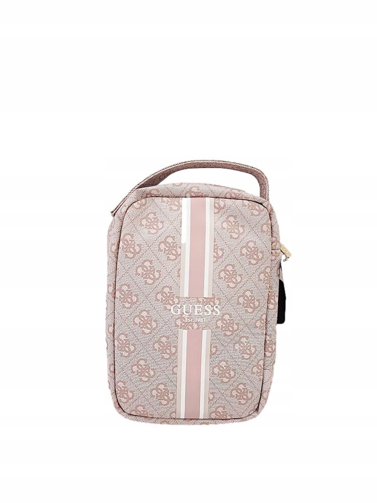 Guess kosmetická taška-organizér na kabely, růžová, logová