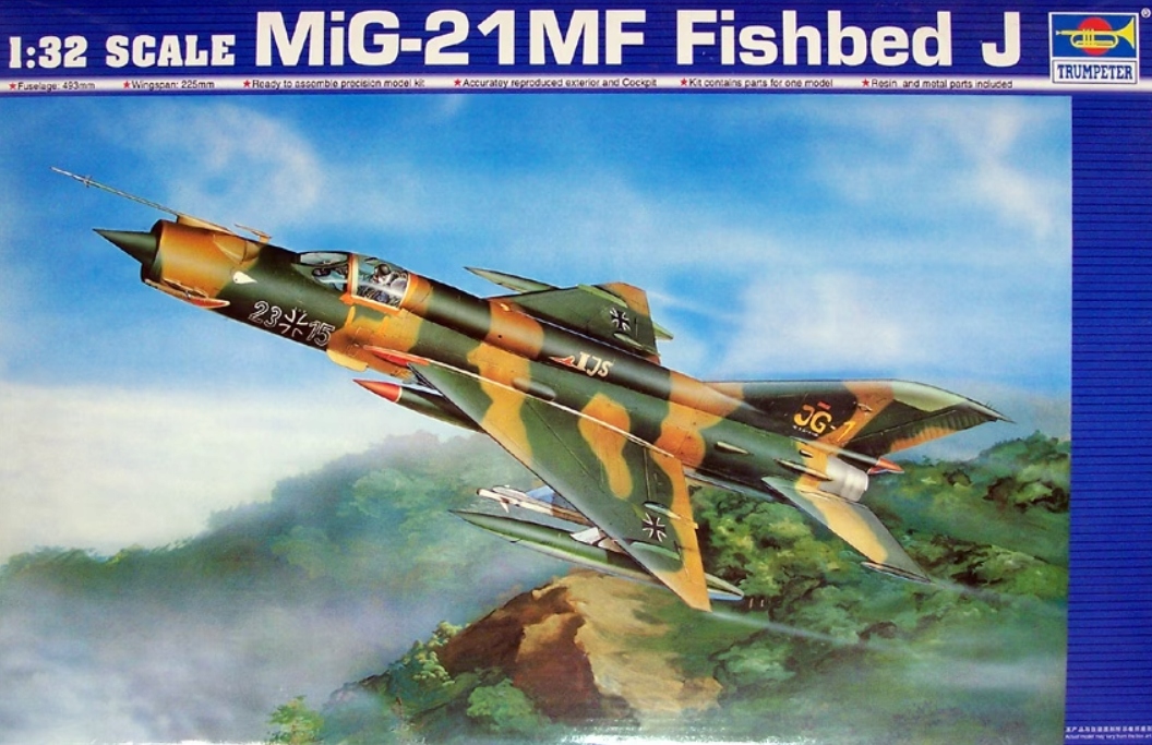 Trumpeter 02218 Myśliwiec MiG-21MF Fishbed-J model samolotu w skali 1:32