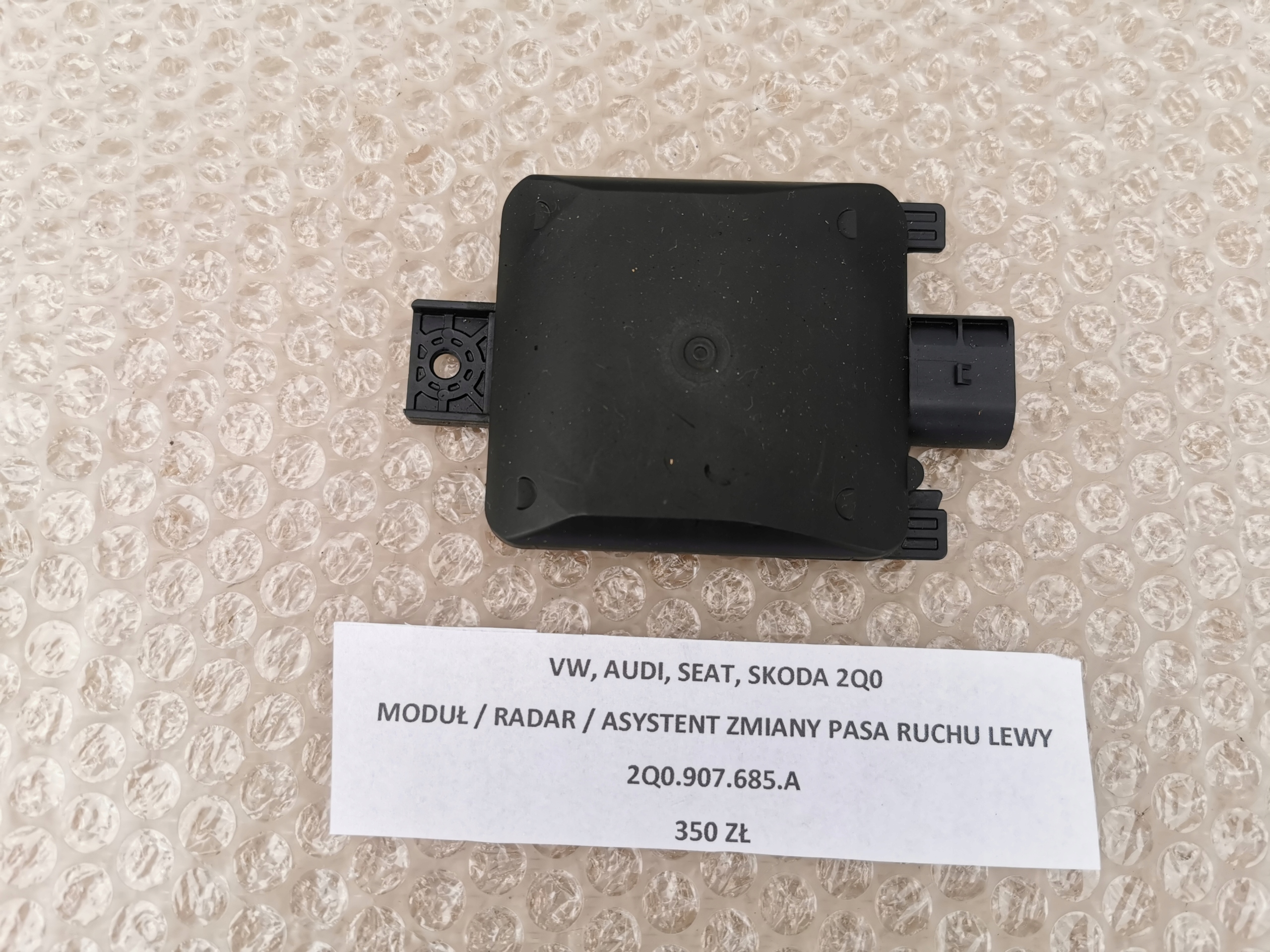 VW AUDI SEAT SKODA 2Q0 MODUŁ RADAR ASYSTENT ZMIANY PASA RUCHU 2Q0907685A