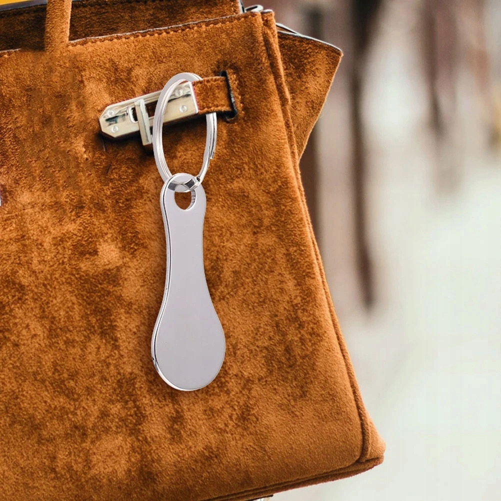 STALOWY BRELOK ŻETON DO KOSZYKA WÓZKA SKLEPOWEGO Marka bez marki