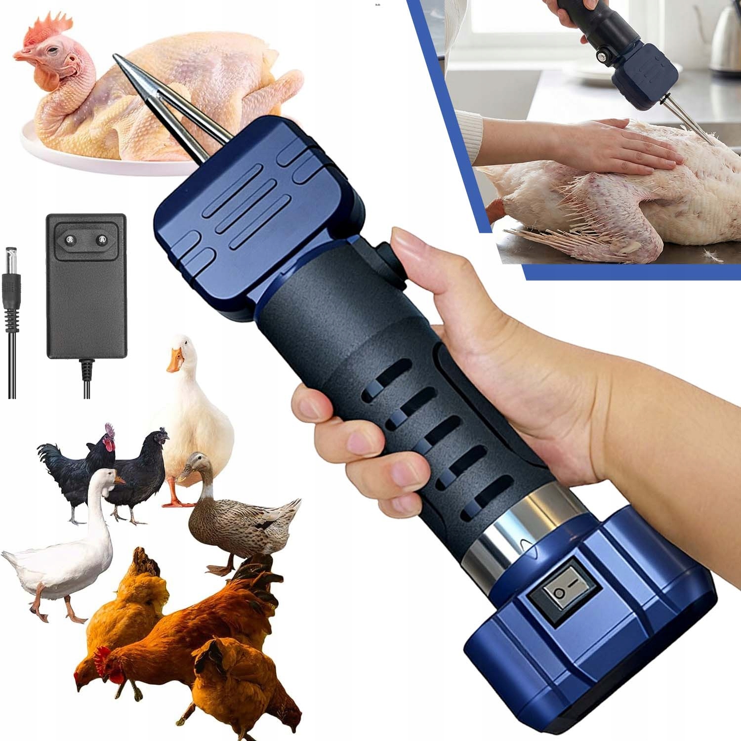 Elektrická Ruční Škrabka Na Kuřecí, Kachní A Peřící Peří 600MAH