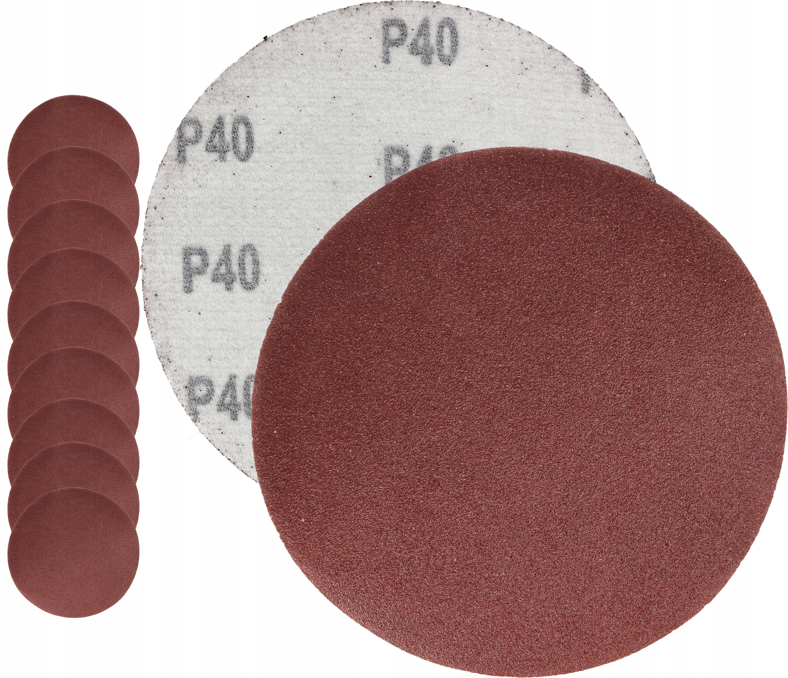 Papier Ścierny Do Szlifierki Krazek 125MM Na Rzep Samoprzylepny GR40 X10