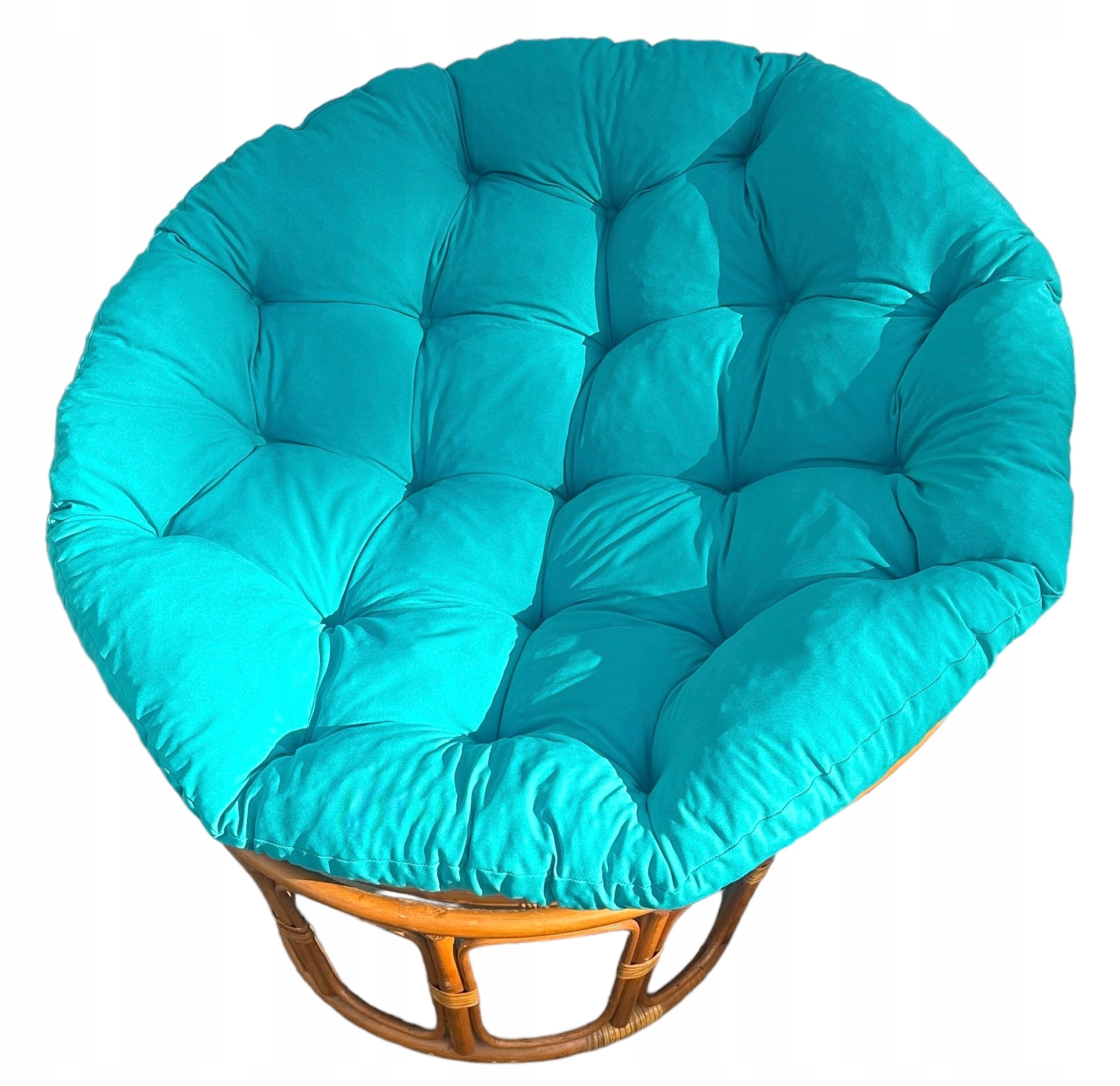 Polštář na křeslo papasan/závěsný kokon azurový 110 cm