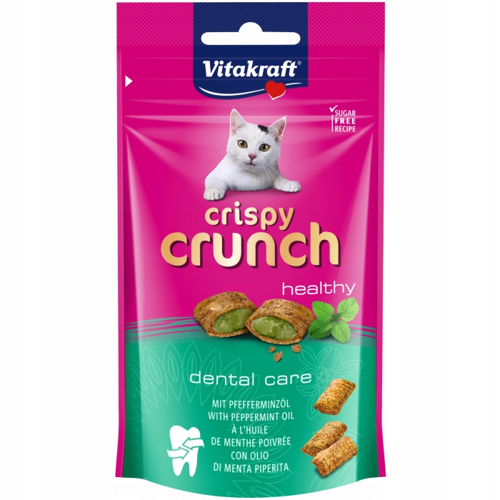 Levně 4x Vitakraft Crispy Crunch Dental Care s metlou 60g