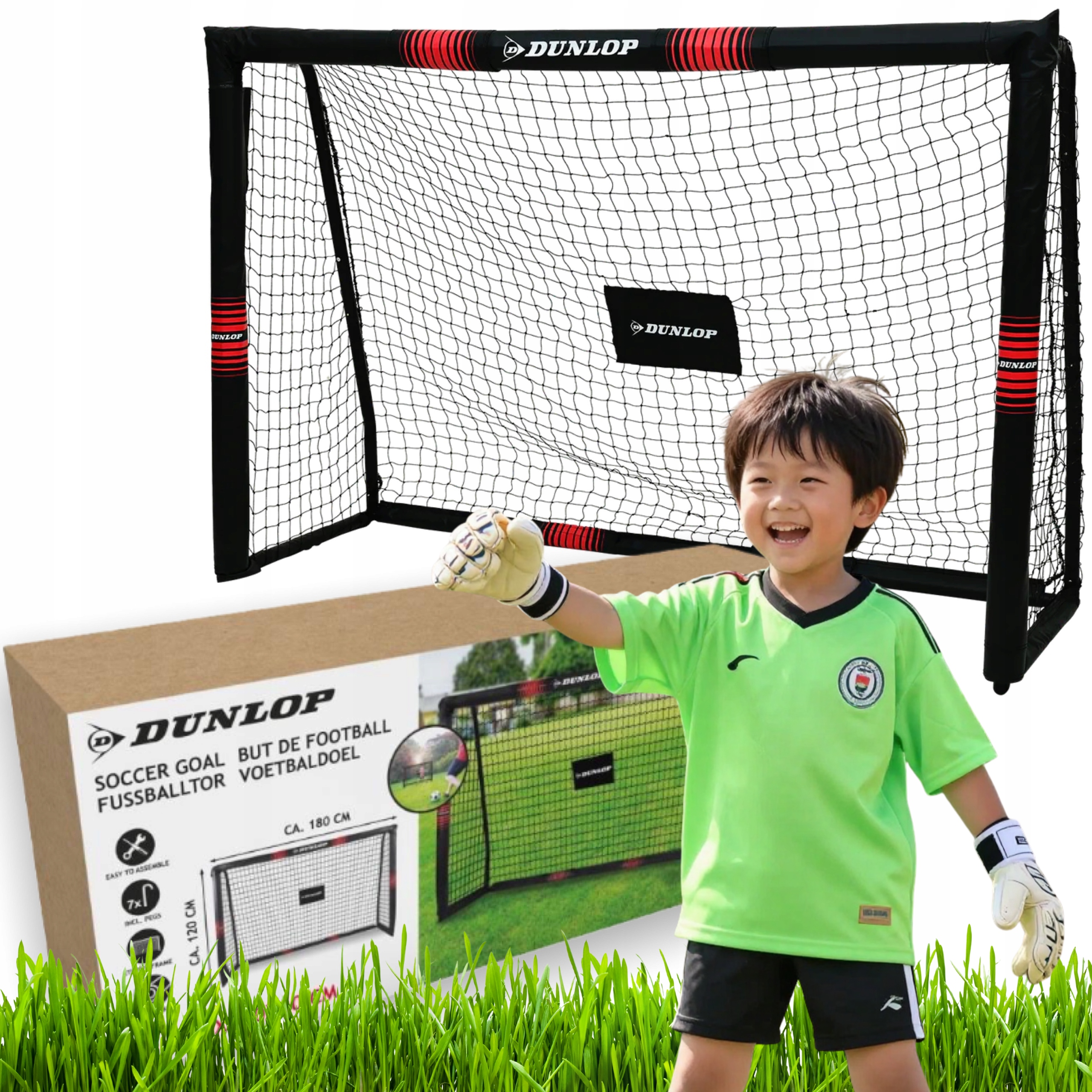 Bramka piłkarska do piłki nożnej dla dzieci przenośna metalowa 180x120x60cm