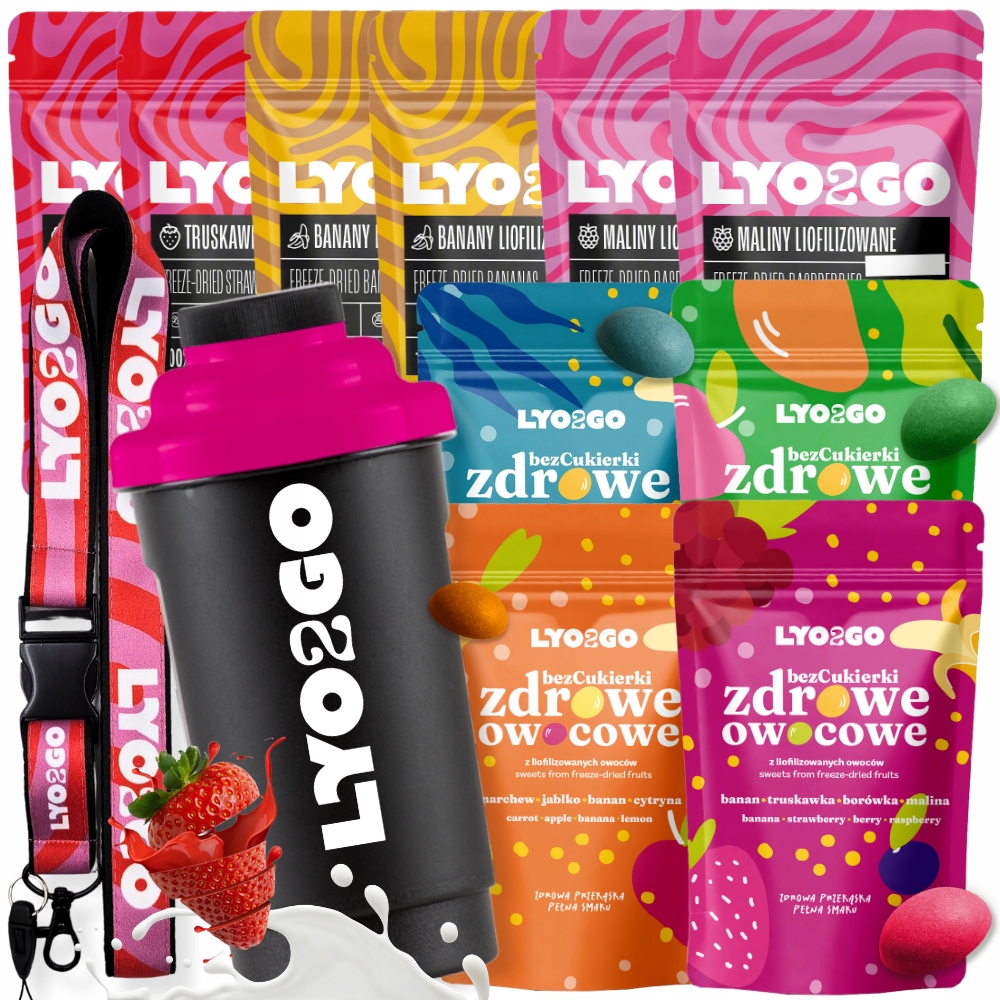 Starter LYO2GO XXL Sada Bezcukroví Zdravé Svačinky Sladkosti Fit Dárek