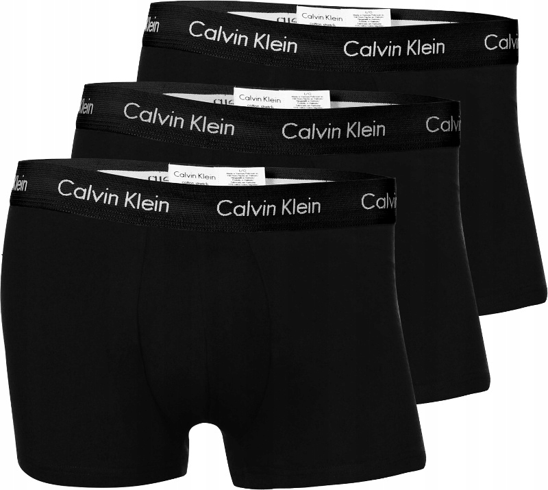 Boxerky Calvin Klein černé bavlněné velikost L sada 3 ks originální