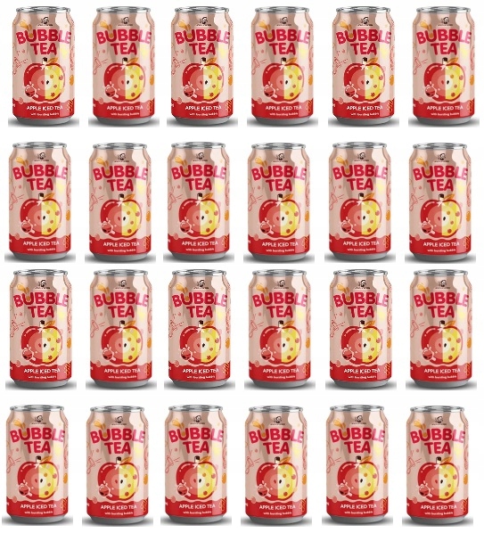 24x 320ml Madam Hong Bubble Iced Tea Apple Zgrzewka