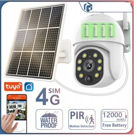 Kamera Solarna Bezprzewodowa 4G Lte Szerokokątna_`_`!_!