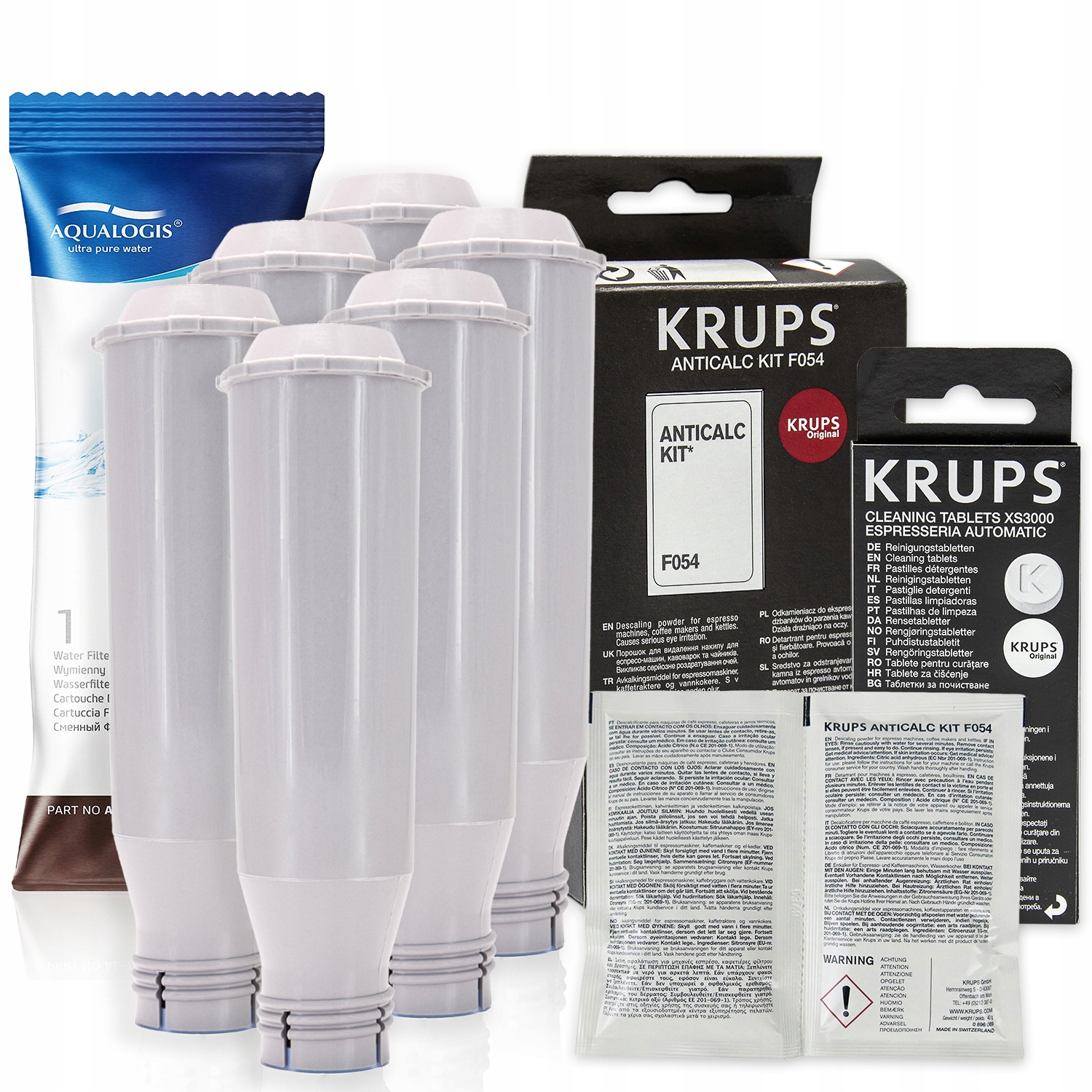 6x Filtr AL-TES46 Do Ekspresu Krups Odkamieniacz F054 Tabletki XS3000