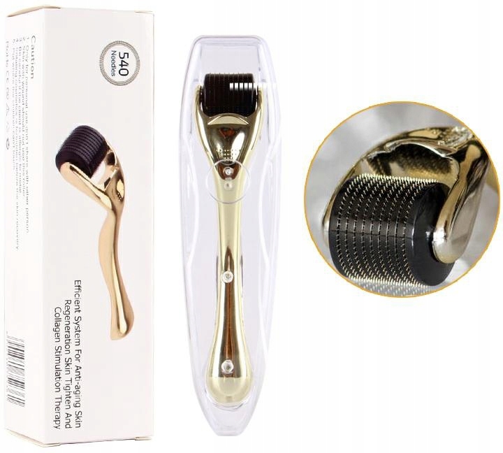 

Derma Roller Gold 0,5mm 540 Tytan Mezoterapia