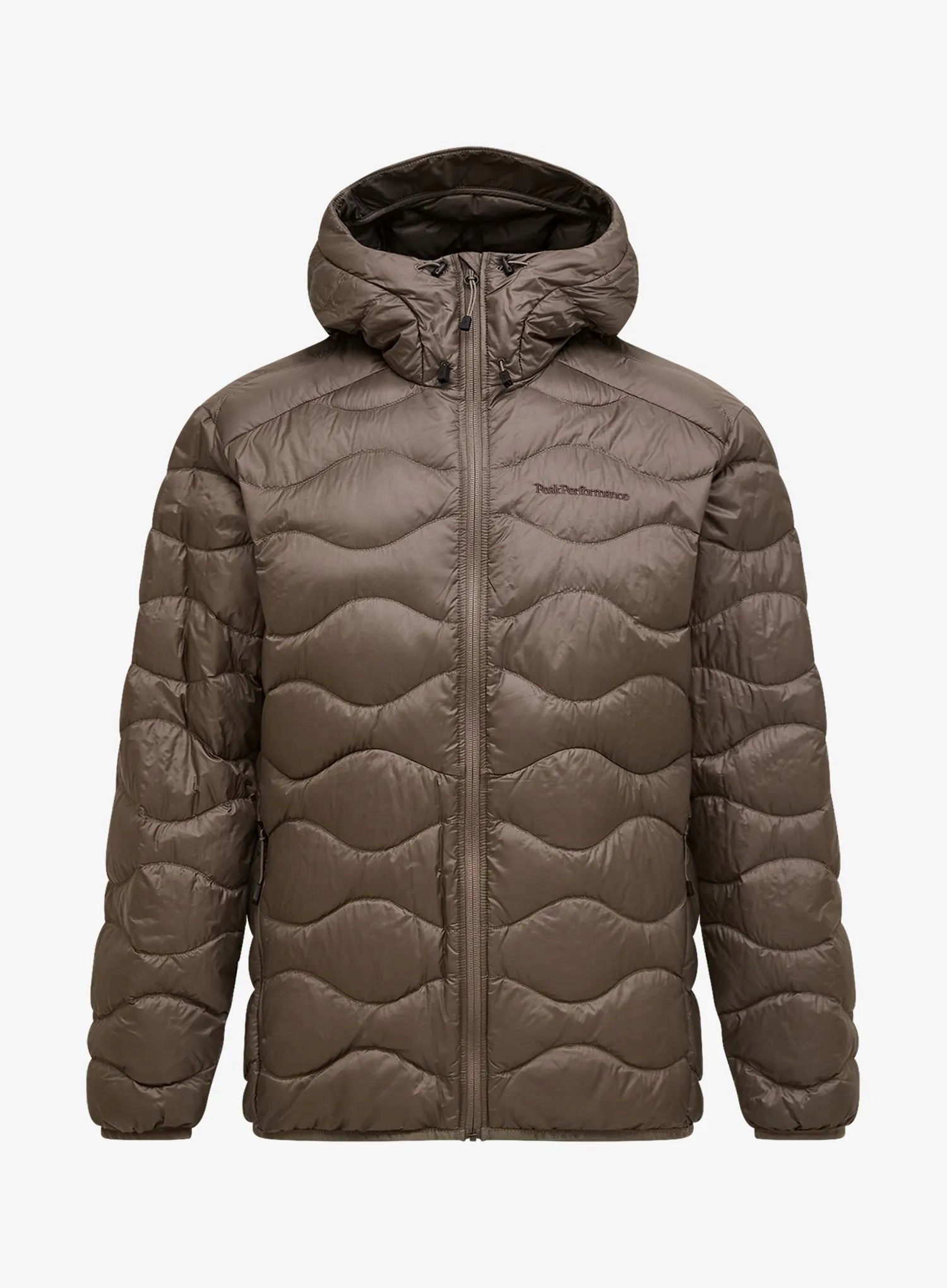 Péřová bunda Peak Performance Helium Down Hood Jacket terrain tan L
