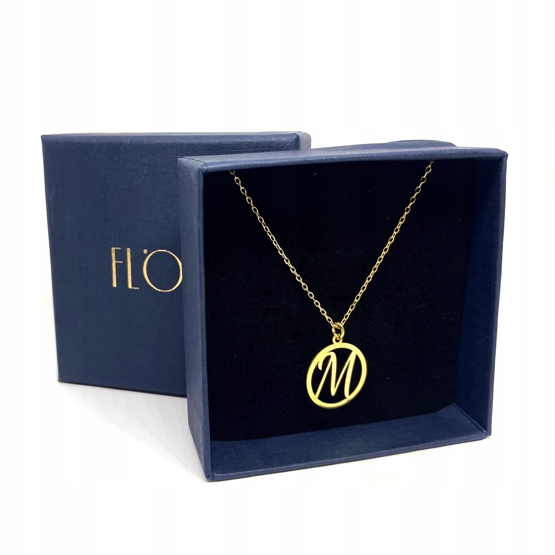 

Naszyjnik srebrna Litera dowolna literka koło 925