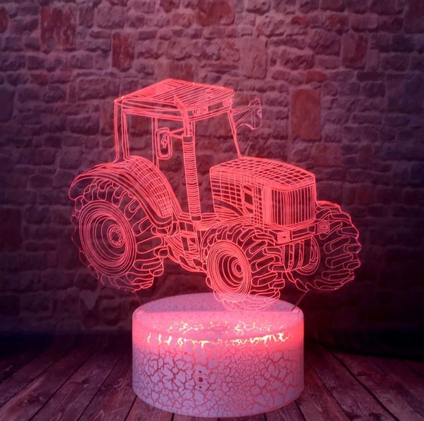 Lampka nocna 3D LED TRAKTOR Ciągnik + USB + PILOT Rodzaj lampka