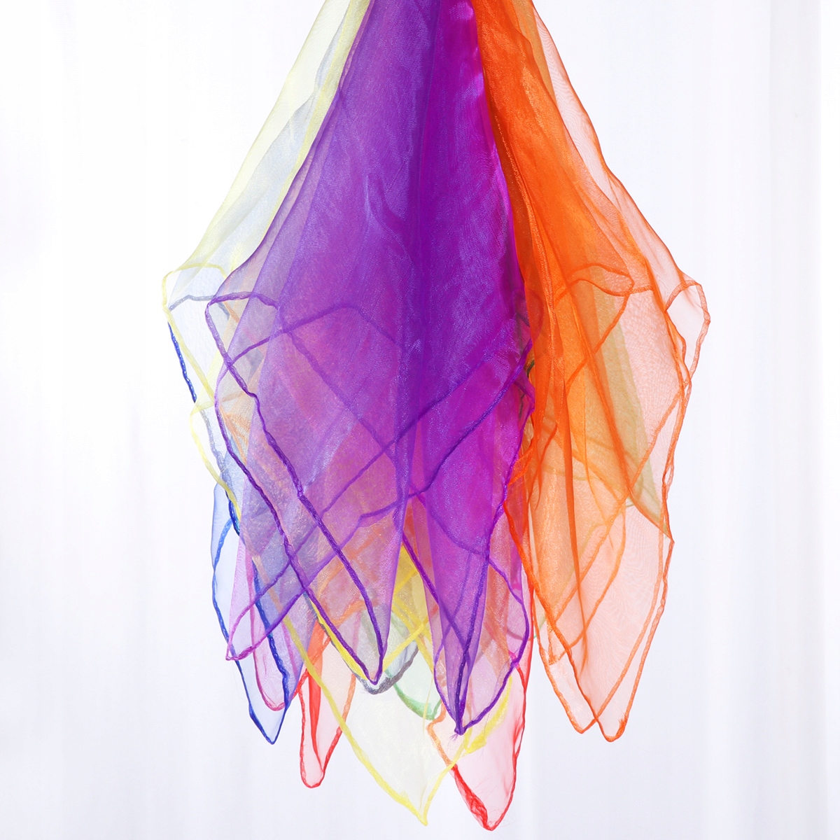 SZALIK KWADRATOWY JEDWABNY SZALIK DO TAŃCA 12 SZT Model Square Juggling Dance Scarves for Kids and Adults