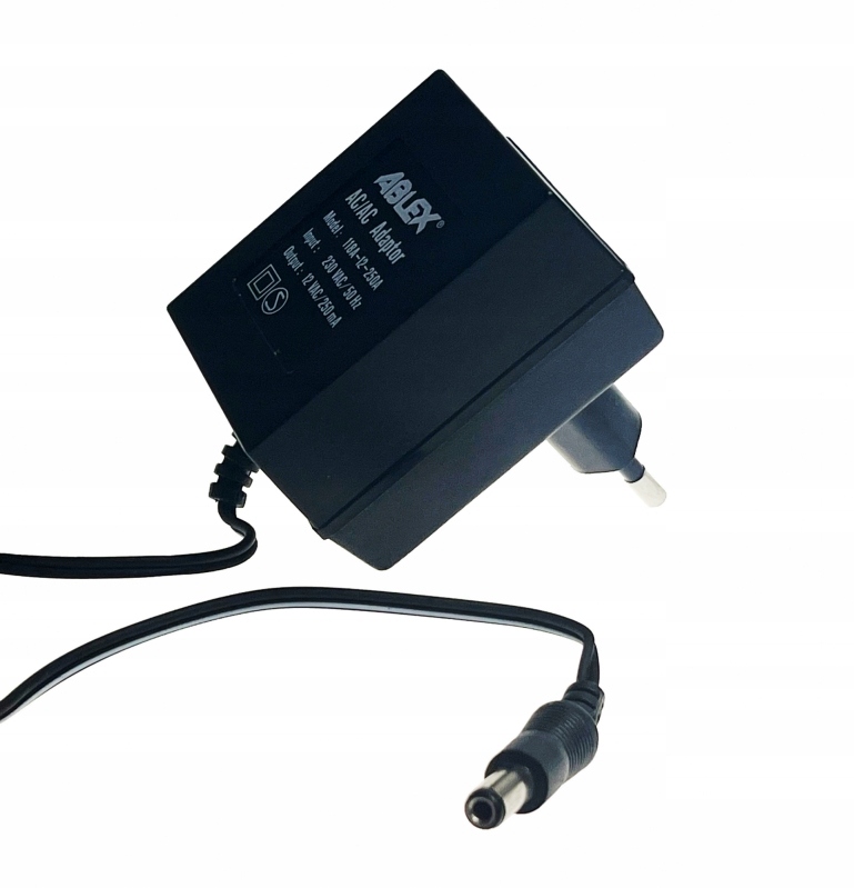 

Zasilacz 12V/250mA Ac/ac wtyk DC 5.5x2.5