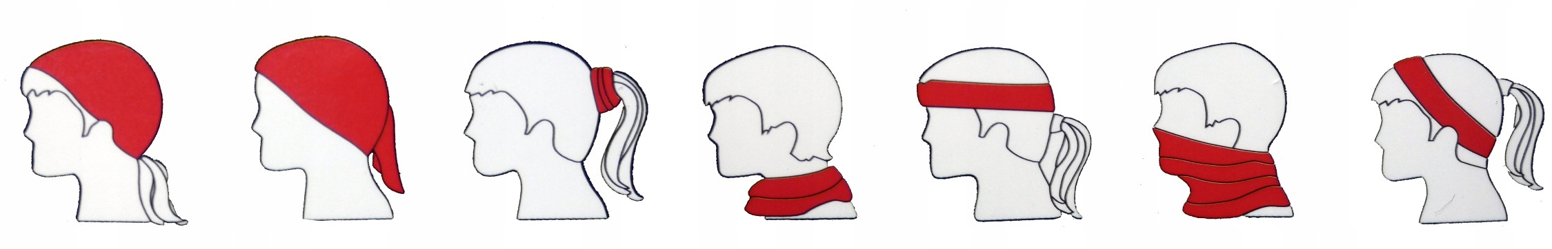 Maska bandana chusta na twarz głowę mikrofibra Wzór dominujący print (nadruk)