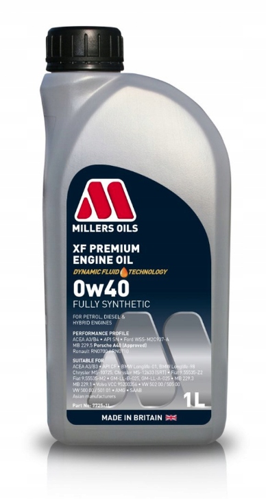 

Millers Xf Premium 0w40 1L