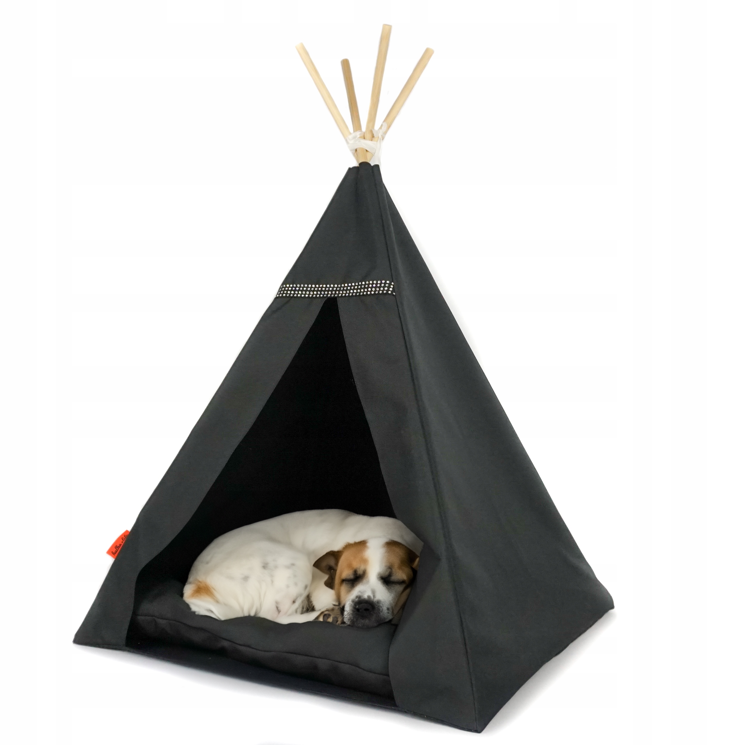 Namiot dla psa, wodoodporne tipi dla psa, domek dla psa, 65x65 cm, czarny