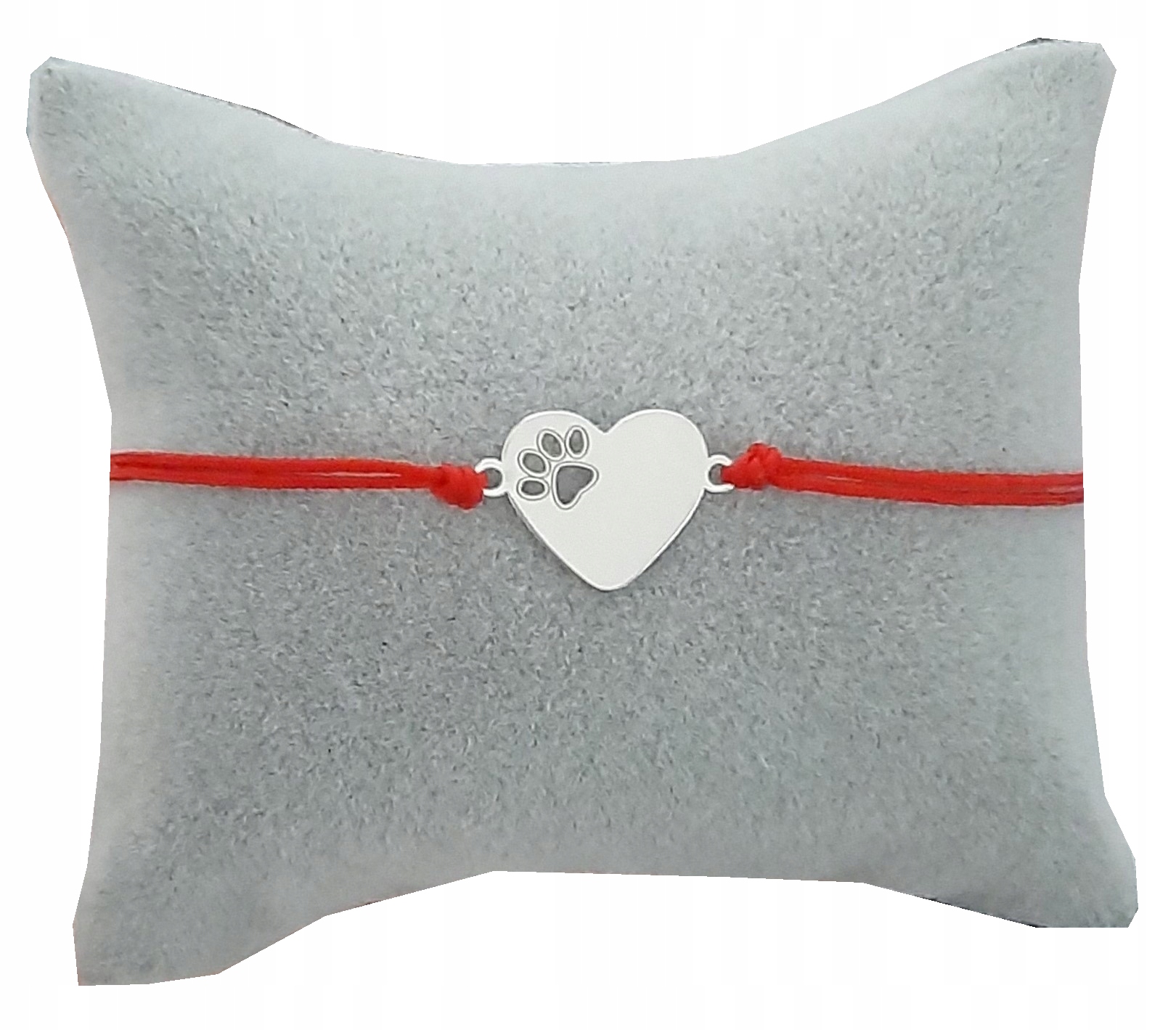 

Bransoletka serce łapka kota psa Grawer srebro 925