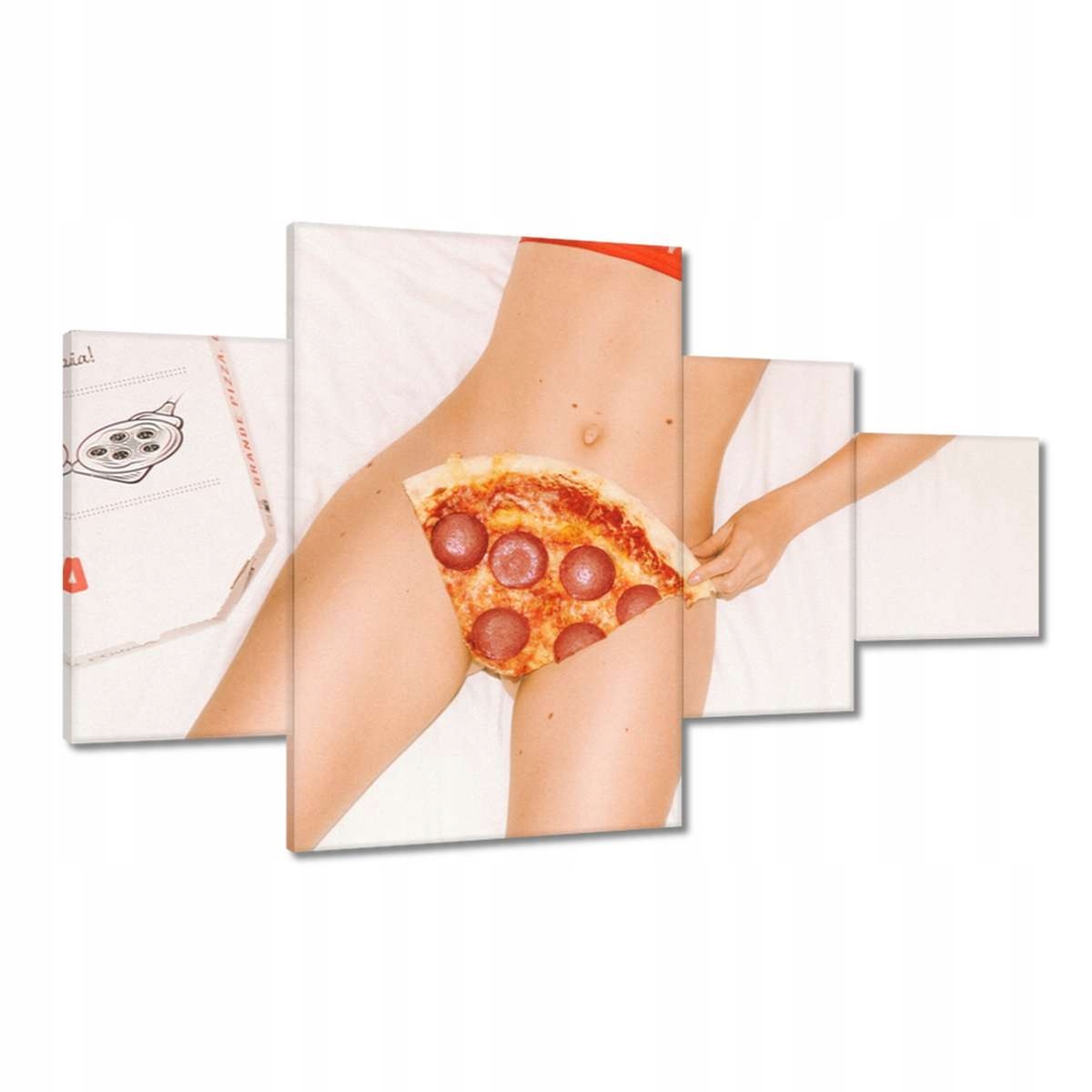 Obrazy 130x80 Masová hostina Pizza Salami