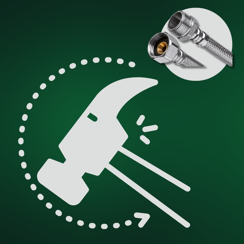 WĘŻYK WĄŻ PRZYŁĄCZENIOWY STALOWY GW 1/2"x 1/2" GZ 20cm OPLOT INOX MOCNY Cechy dodatkowe posiada atest do kontaktu z wodą pitną