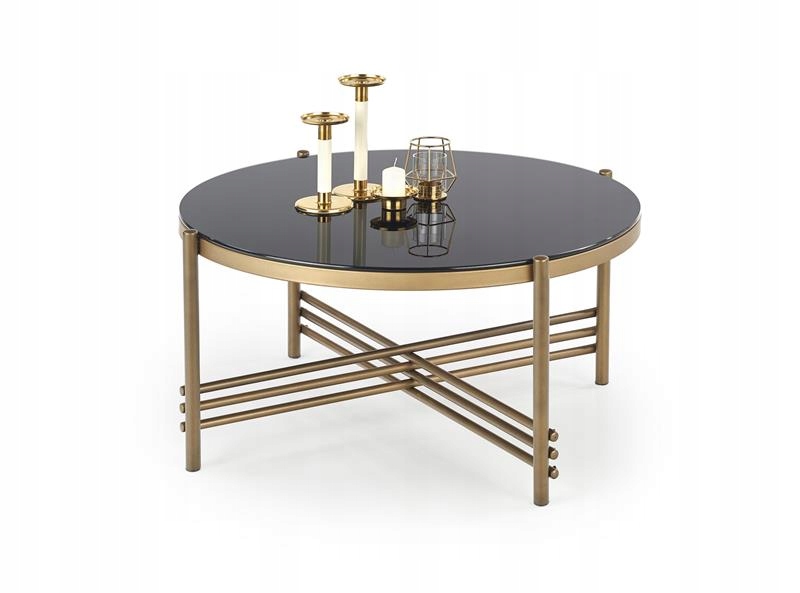 

Ława Istora Czarne Szkło Stolik Modern Glamour