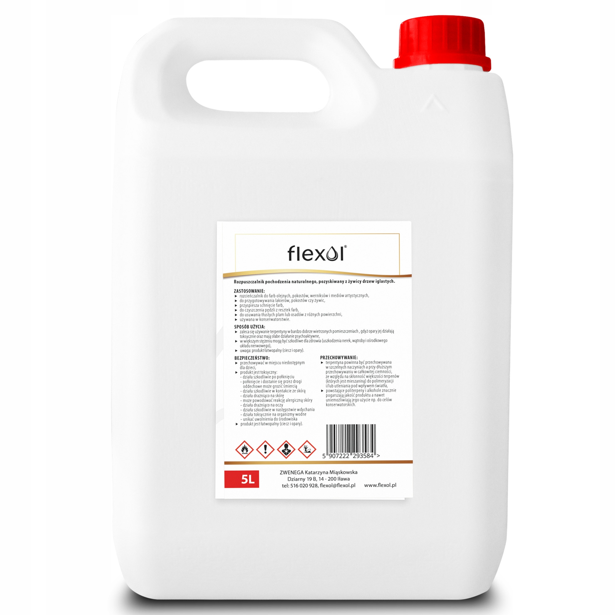 Terpentyna balsamiczna rozpuszczalnik 5 L Producent inny