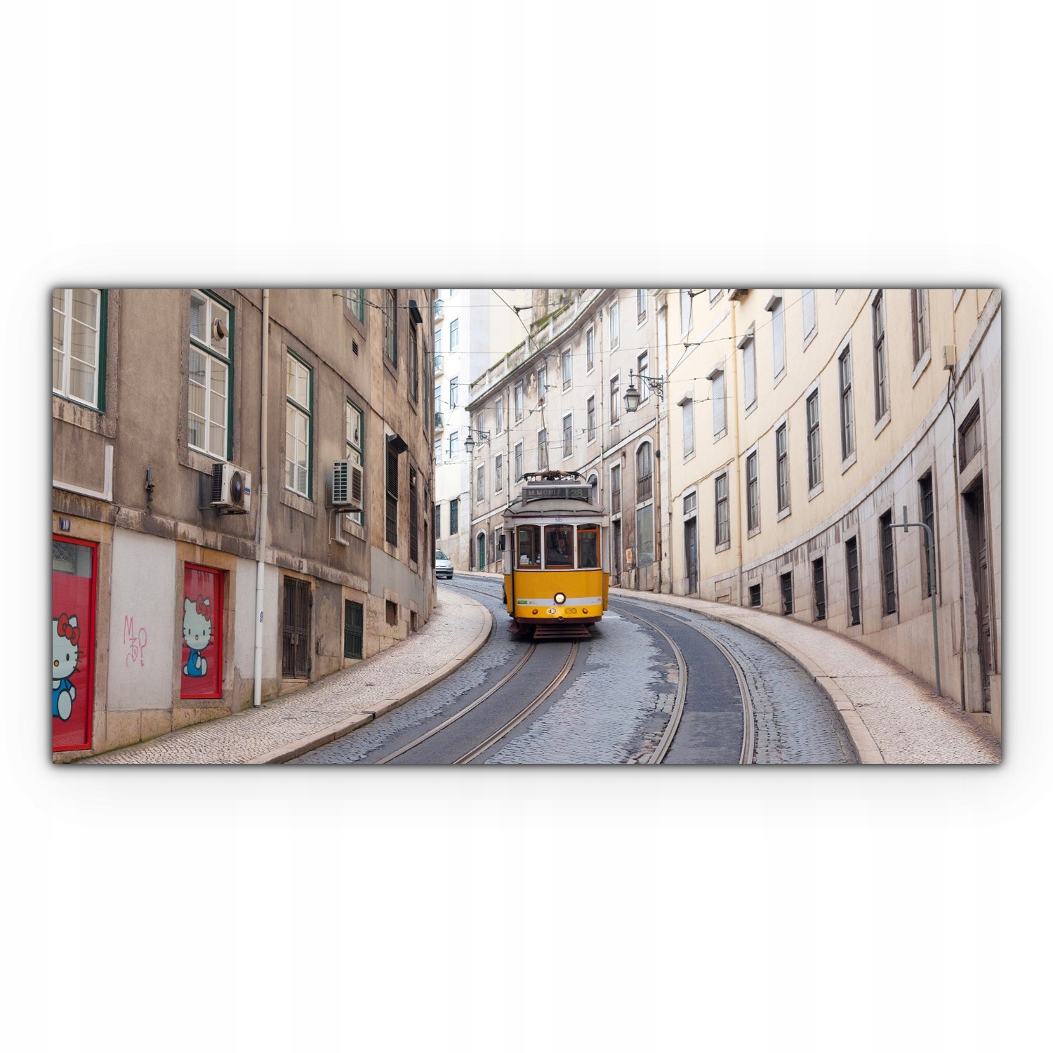 Canvas do ložnice 120x60 Lisabon Tramvaj Město
