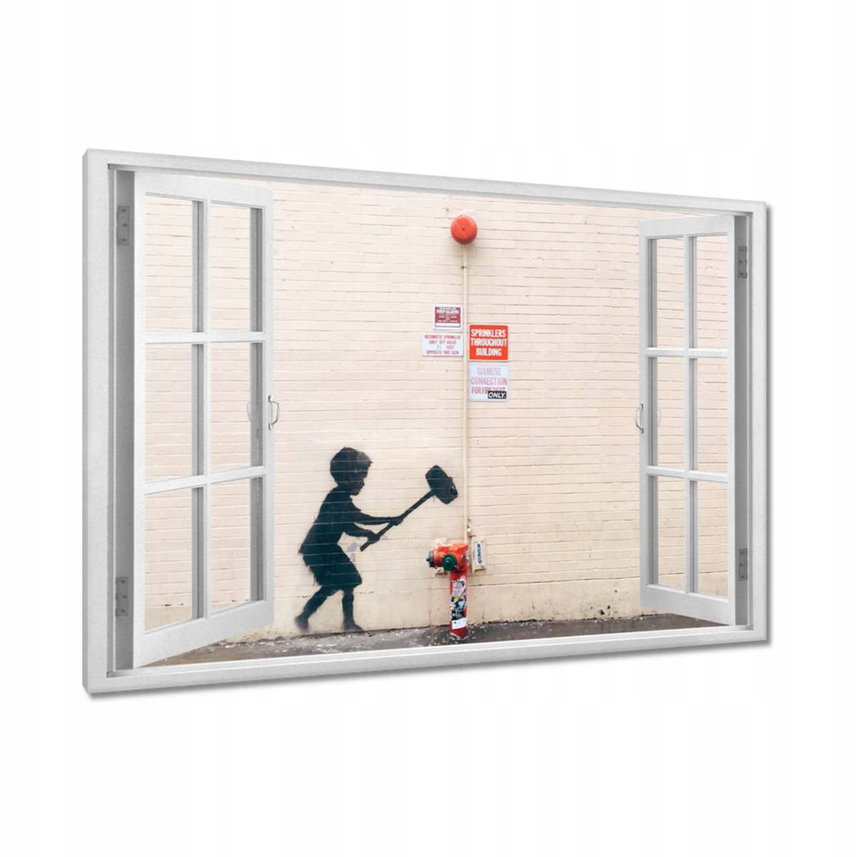Obrazy 120x80 Banksy Hydrant Graffiti