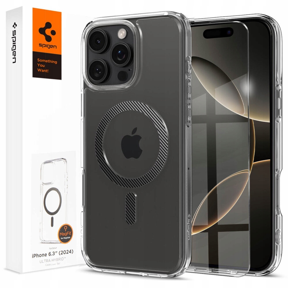 Pouzdro Spigen Sklo pro iPhone 16 Pro, Ultra Hybrid Mag, pouzdro pro MagSafe