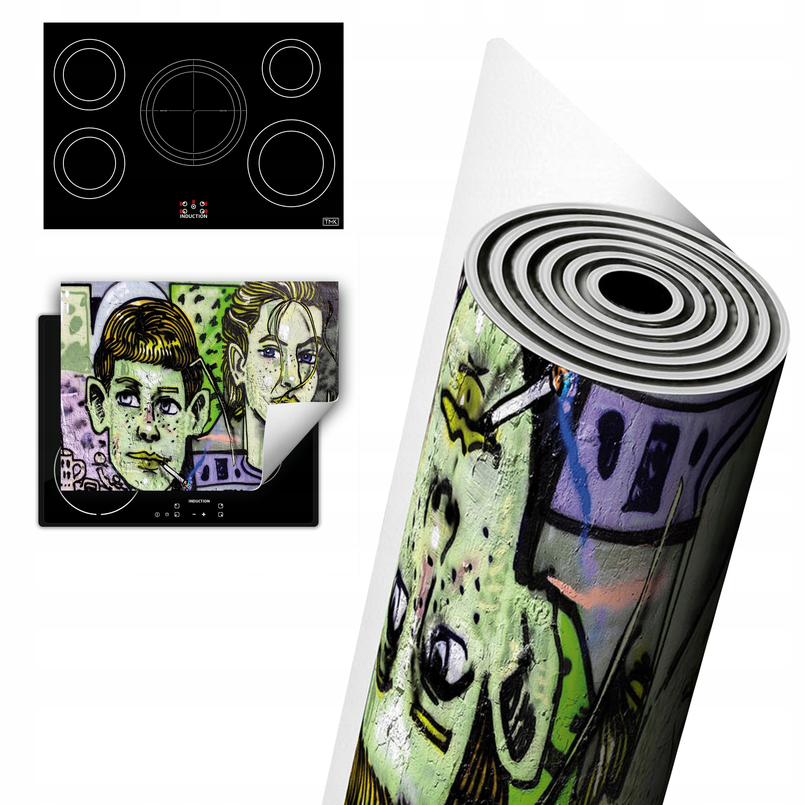 Vinylová Ochrana Na Indukci Desky 80x52 Obraz graffiti