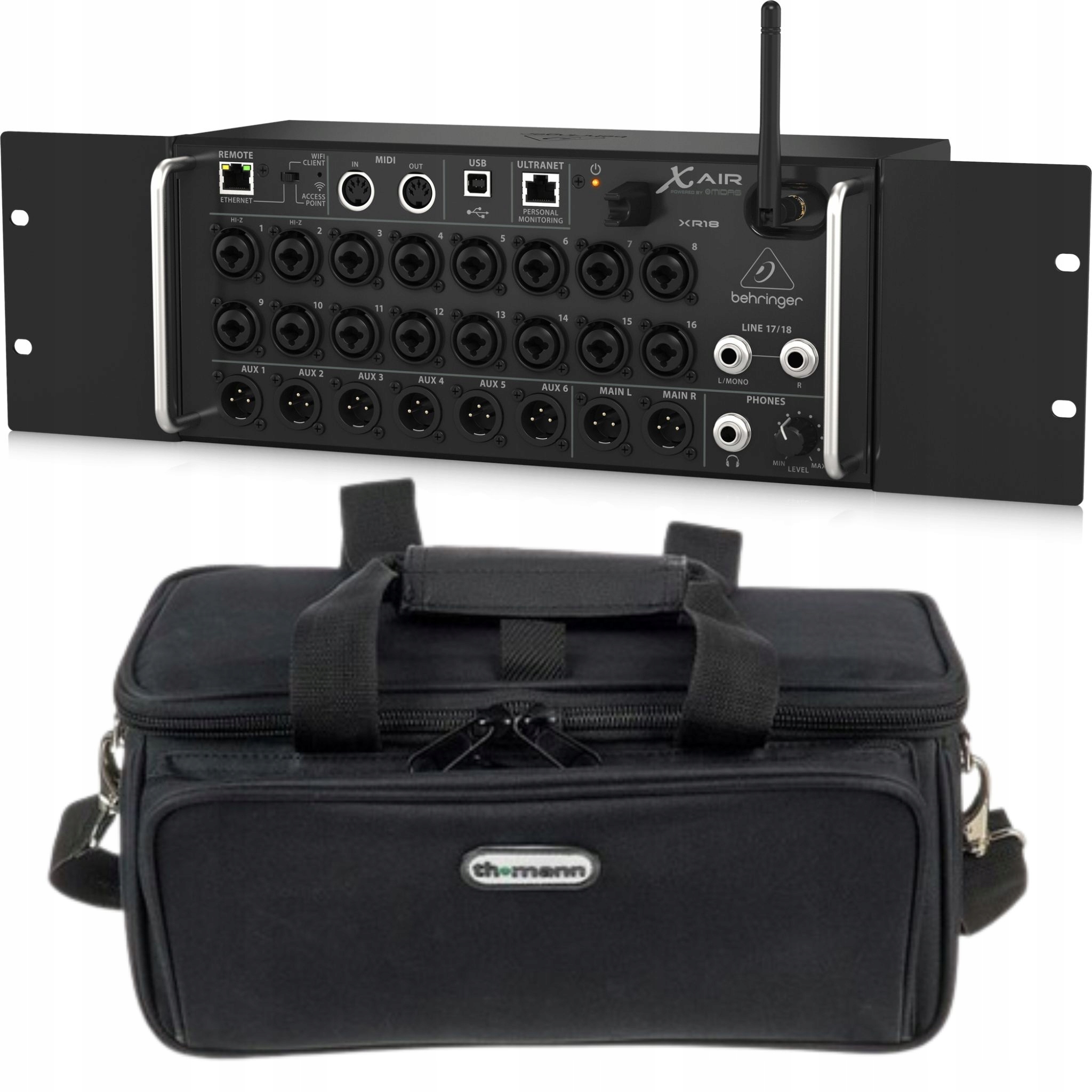 Behringer X Air XR18 18kanálový digitální Wi-Fi mixér Usb Midas Pouzdro