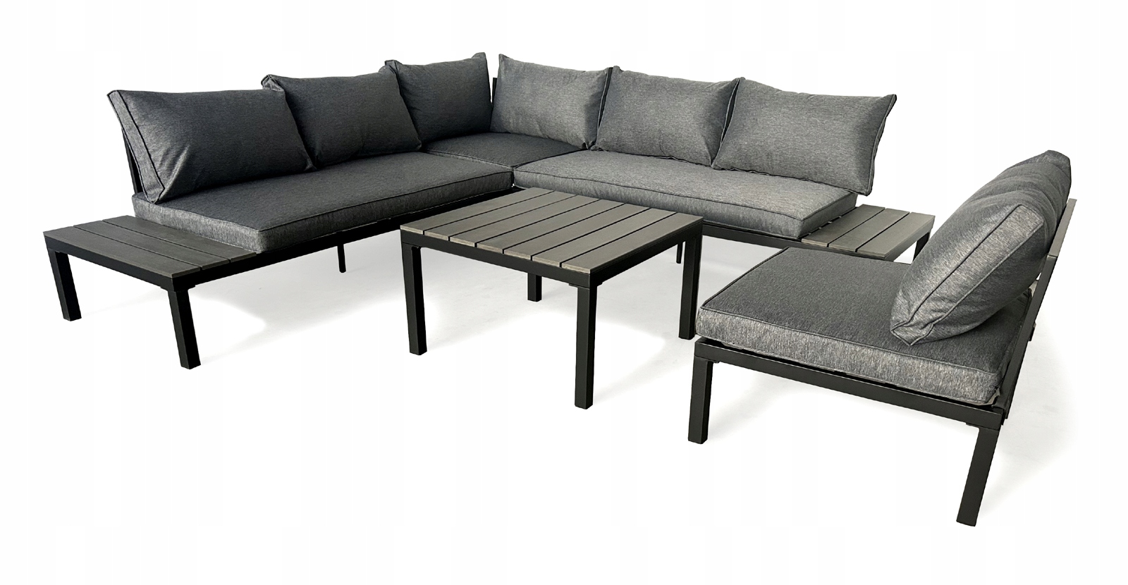 Zestaw Meble Ogrodowe Narożnik Sofa Stolik 6OSÓB Fotel