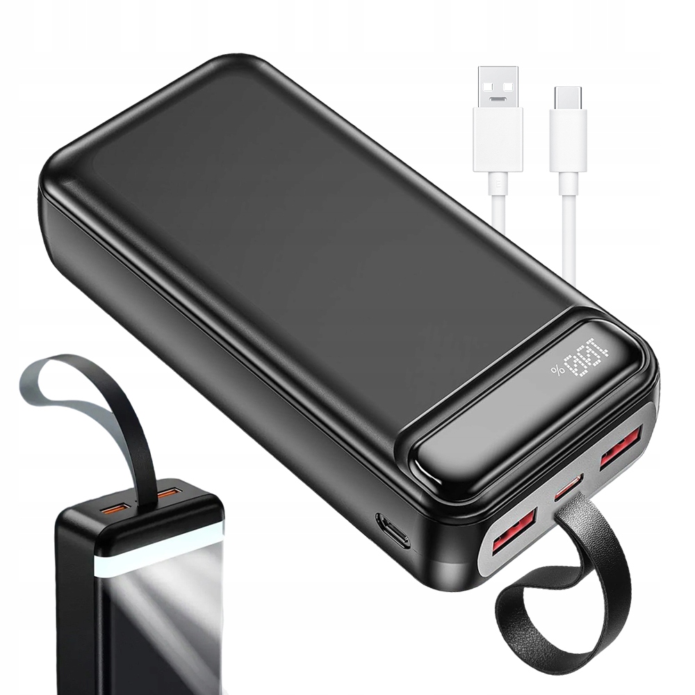 Powerbank 50000 mAh Bezpieczna Konstrukcja 3 Porty Do Smartwatcha