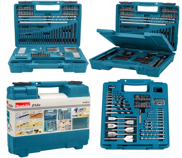 

Makita E-06270 Zestaw narzędzi 212-częściowy