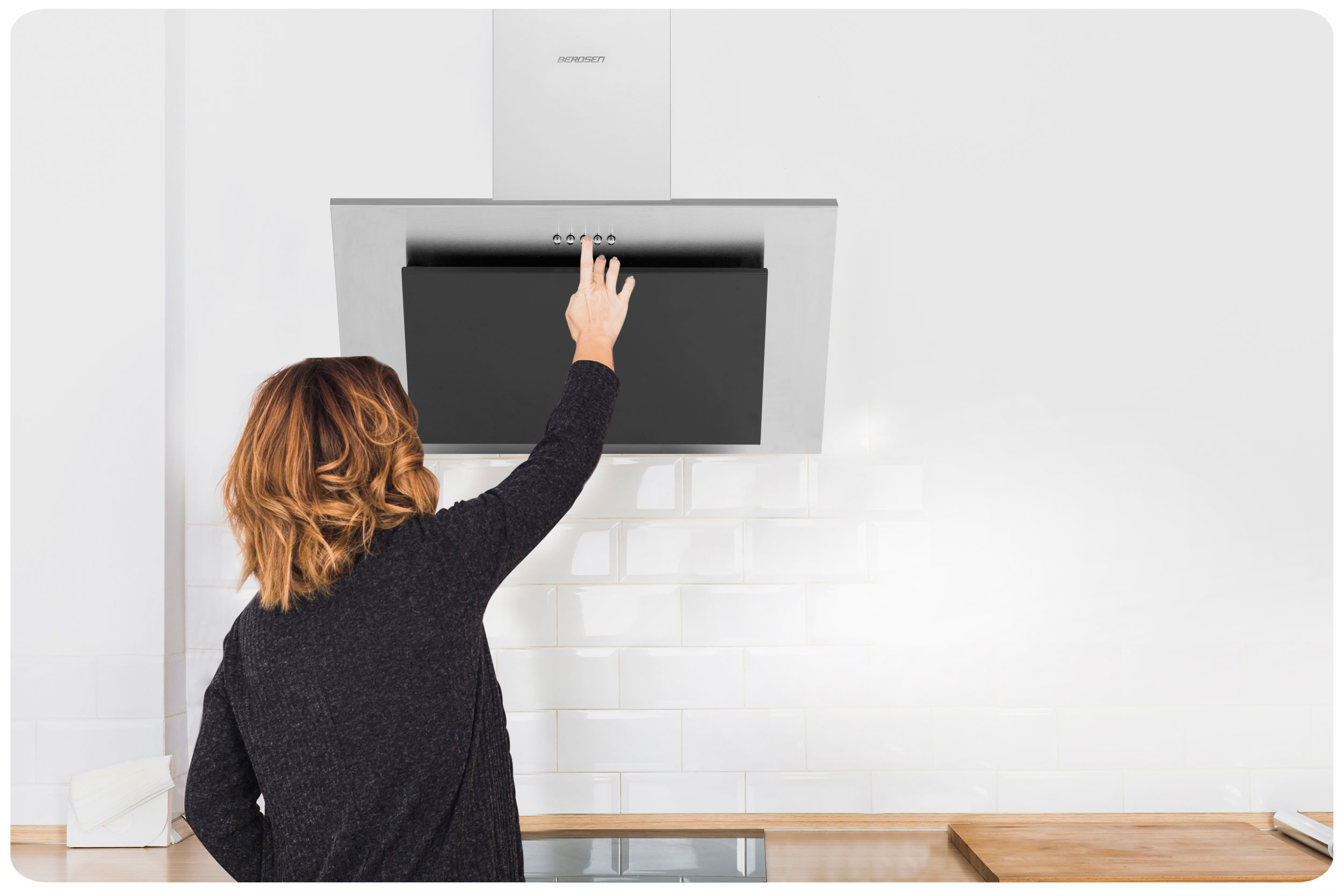 OKAP KUCHENNY POCHŁANIACZ KOMINOWY BERDSEN 60cm Wysokość maksymalna 99 cm