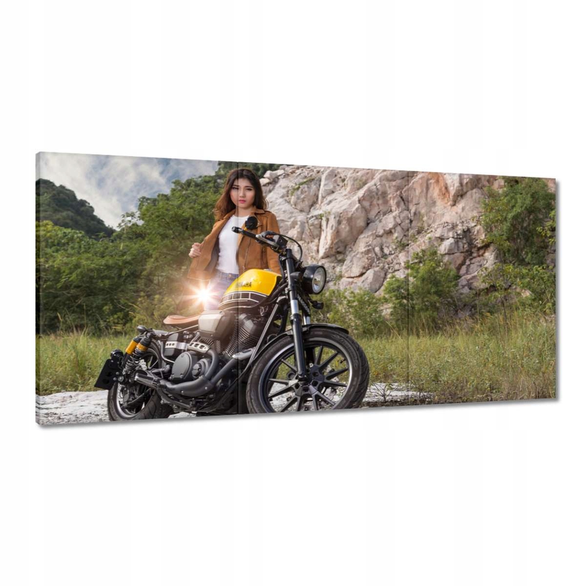 Obrazy 120x60 Holka u motocyklu