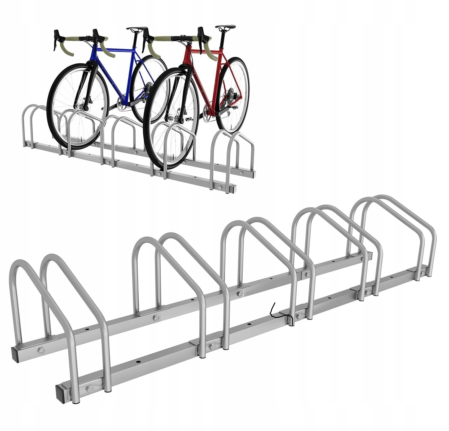 Parkovací stojan na kolo, držák, skladování na 5 míst (E105)