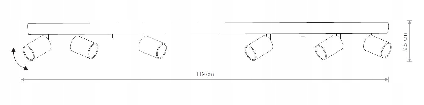 EYE SPOT BLACK LISTWA 6 SPOT LED 6611 NOWODVORSKI Kod producenta 6611