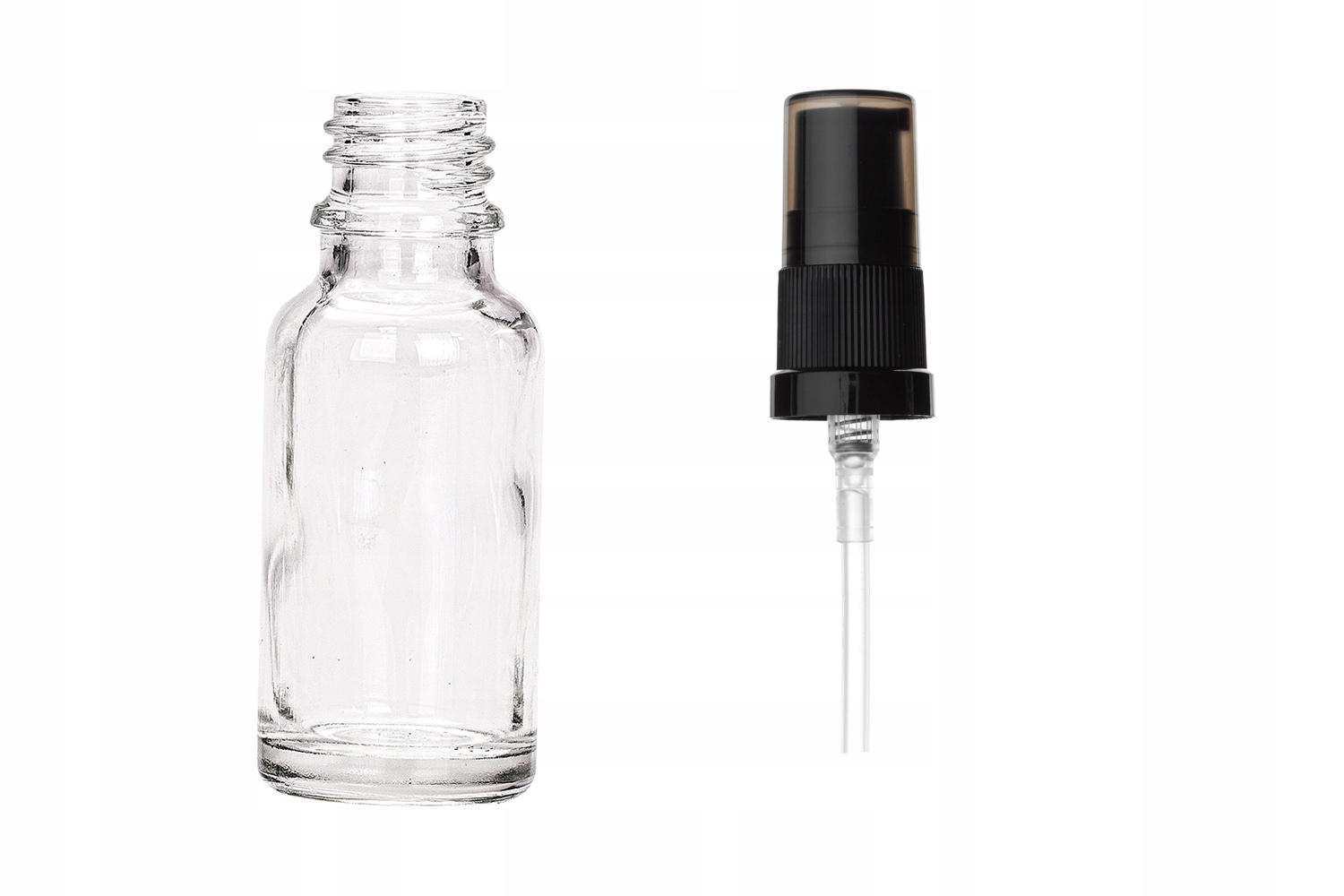 

Butelka szklana bezbarwna 20 ml z pompką