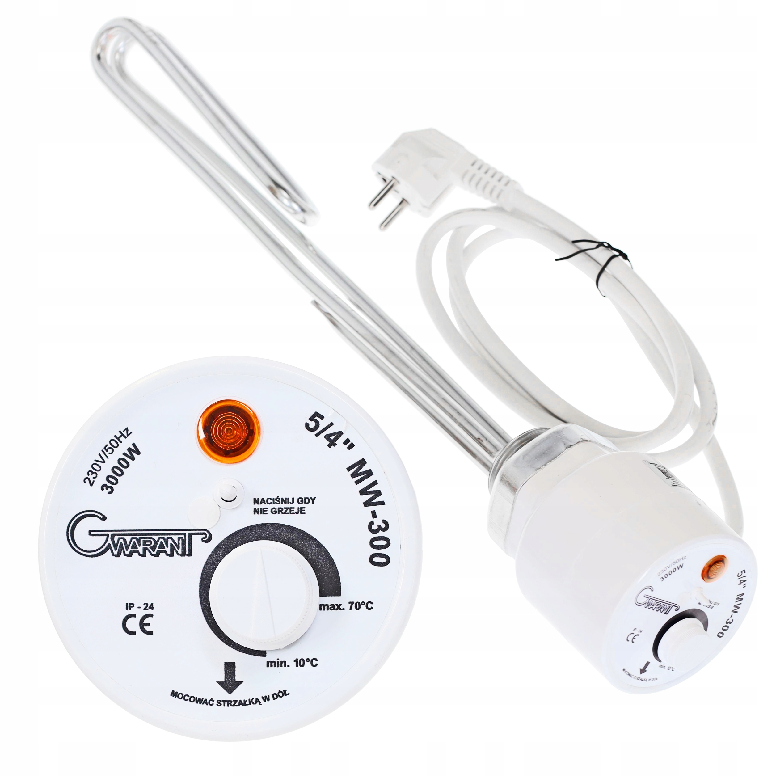 Nergis elektrický ohrievač Volt s termostatom 2 kW/230 V, 6/4" výmenníky Ps