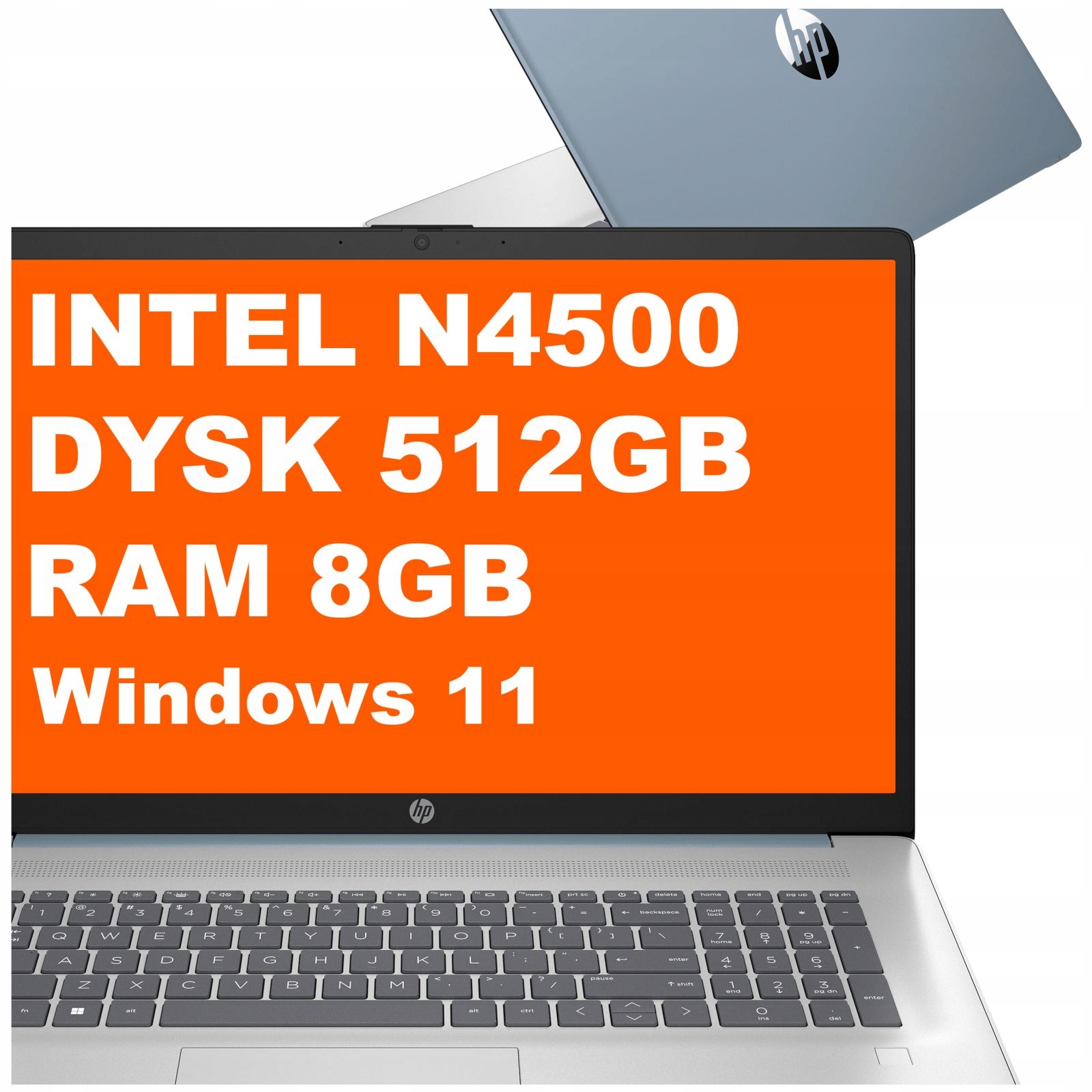 Notebook Hp 17-cn Intel N4500 8GB 512GB Intel Uhd 17,3" Hd+ Win 11 Modrý