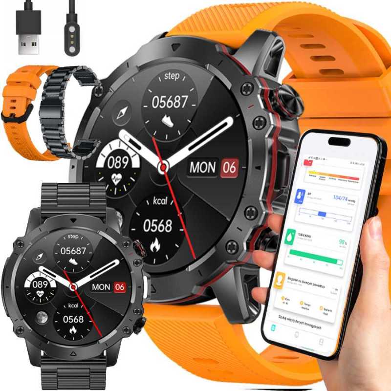 Chytré Hodinky Pánské Hodinky Volání Puls Tepová Frekvence Bt 400mAh Řemínek Náramek