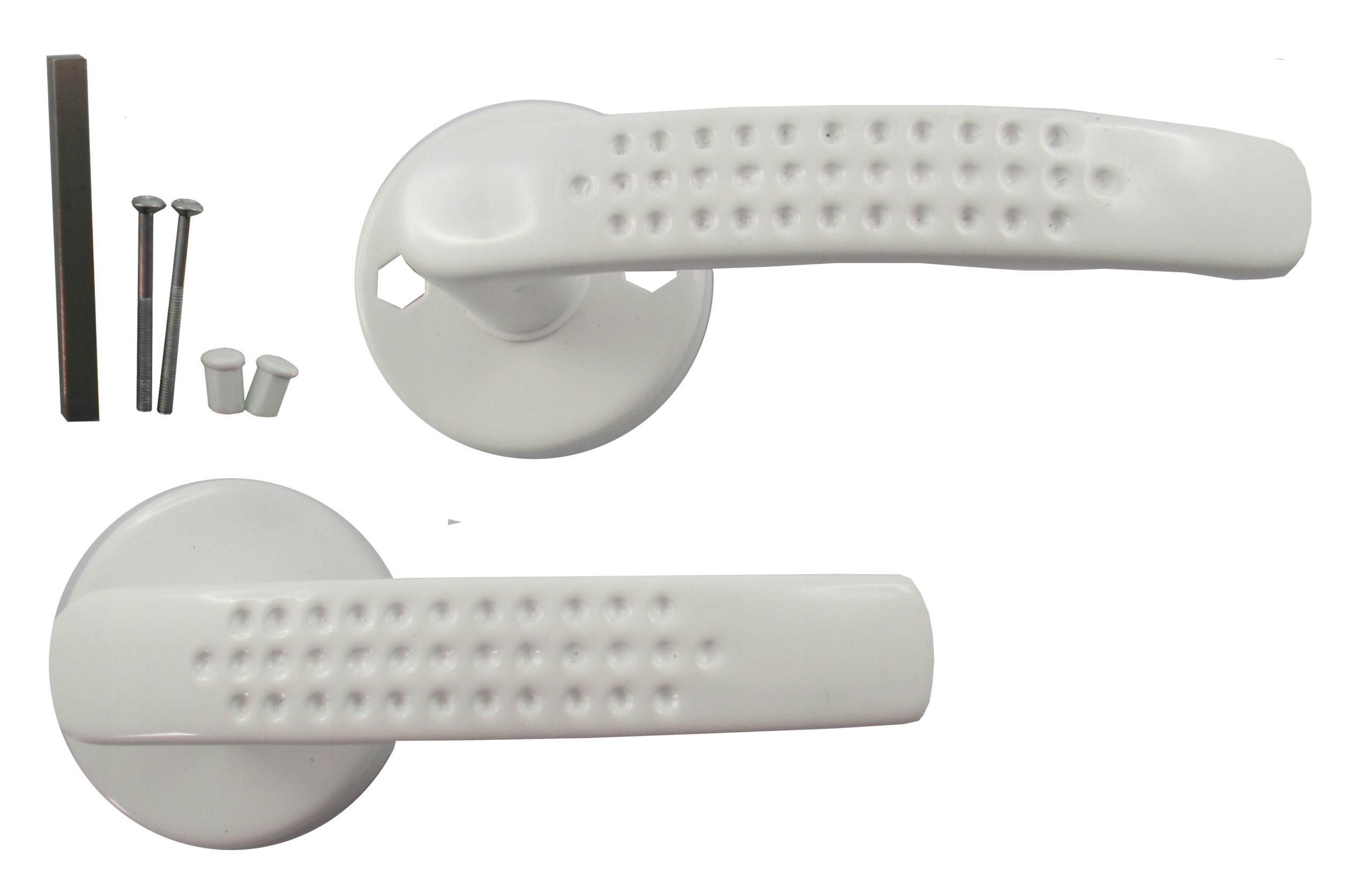 

Klamka Biała Sandra Okrągły Szyld Rozeta