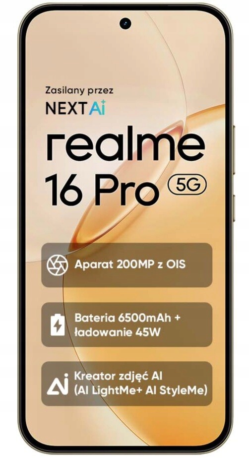 Smartphone Realme 16 Pro 8 Gb 256 Gb 5G zlatý