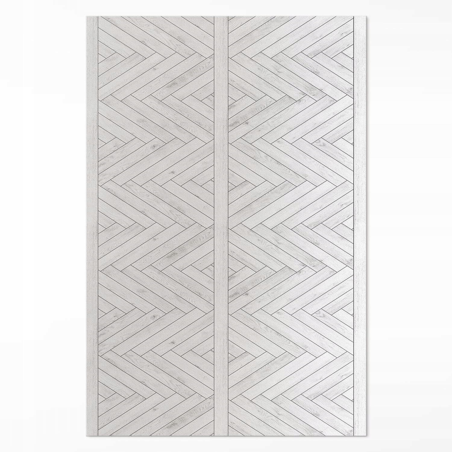 Dekoratívny vnútorný koberec Dosky s jedľovým vzorom, svetlé parkety XXL, 150 x 225 cm